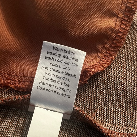 Nine West Long Blazer Orange Black and White Houndstooth Women’s Large L - Picture 7 of 7